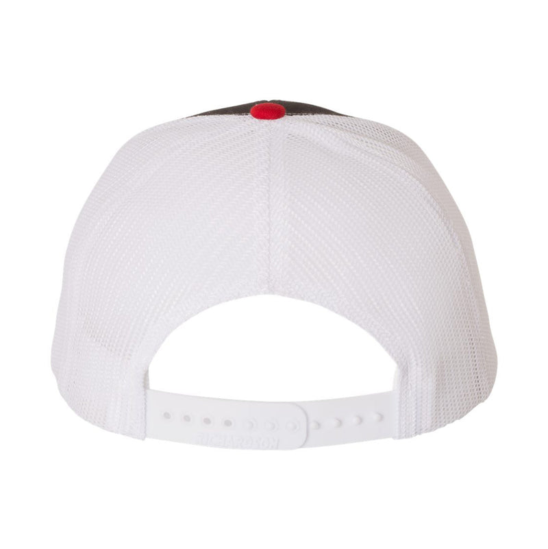 Sconnie Bar Snap Back Trucker Cap - Black/White/Red