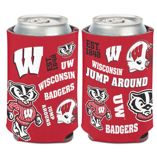 Wisconsin Badgers SCATTERPRINT Can Cooler 12 oz.