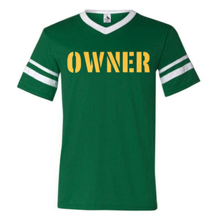 OWNER Striped Sleeve T-shirt - Dark Green