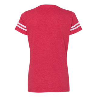 All WI Do is Win Womens Football Jersey Tee - Vintage Red/White