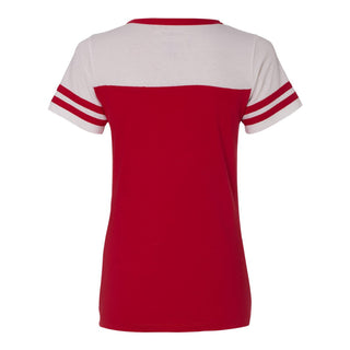 WI Love Womens Powder Puff Jersey Tee - Red