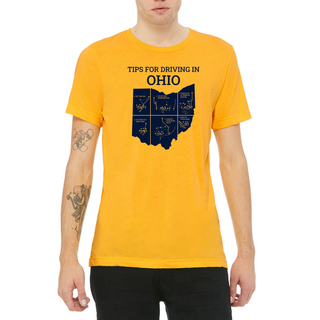 Tips For Driving Through Ohio Triblend T-Shirt - Yellow Gold