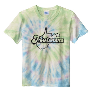 Motown WV Tie-Dye Youth Tee - Watercolor Spiral