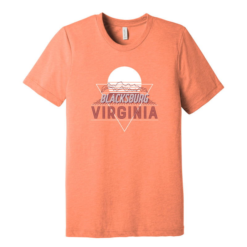 Blacksburg Vaporwave Triblend T-Shirt - Orange Triblend