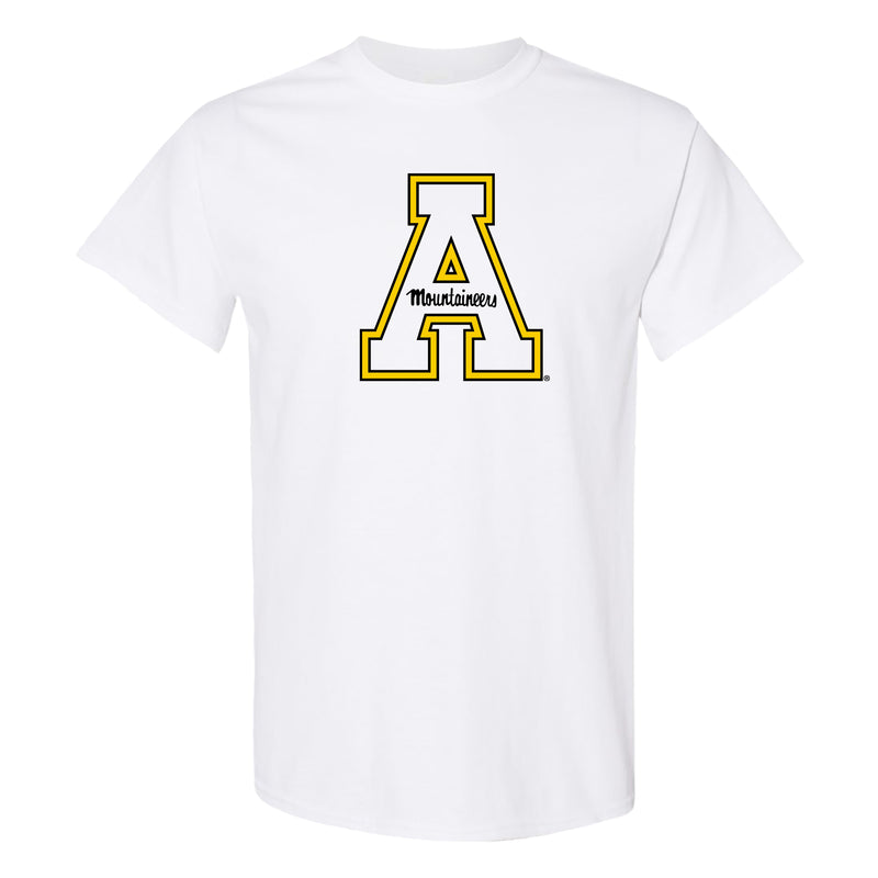 Appalachian State University Mountaineers Primary Logo Cotton T-Shirt - White