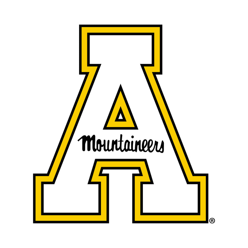 Appalachian State University Mountaineers Primary Logo Cotton Long Sleeve T-Shirt - White