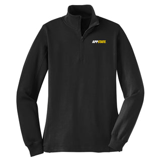 App State Primary Logo LC Women's 1/4 Zip - Black