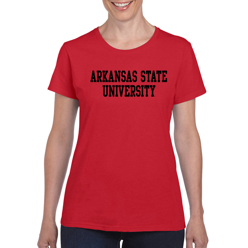 Arkansas State Basic Block Women's T-Shirt - Red