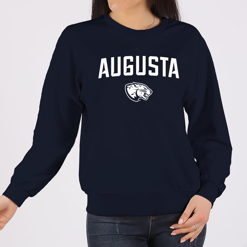 Augusta University Arch Logo Crewneck - Navy