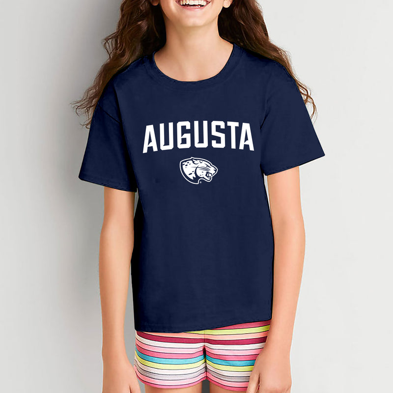 Augusta University Arch Logo Youth T-Shirt - Navy