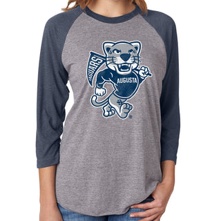 Augusta University Mascot Spirit Mark 3/4 Sleeve Raglan - Prem Htr / Vtg Navy