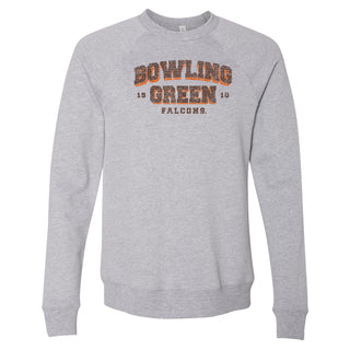 BGSU Vintage Shadow Arch Sponge Fleece Crewneck - Athletic Heather