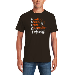 BGSU School Stack T-Shirt - Dark Chocolate