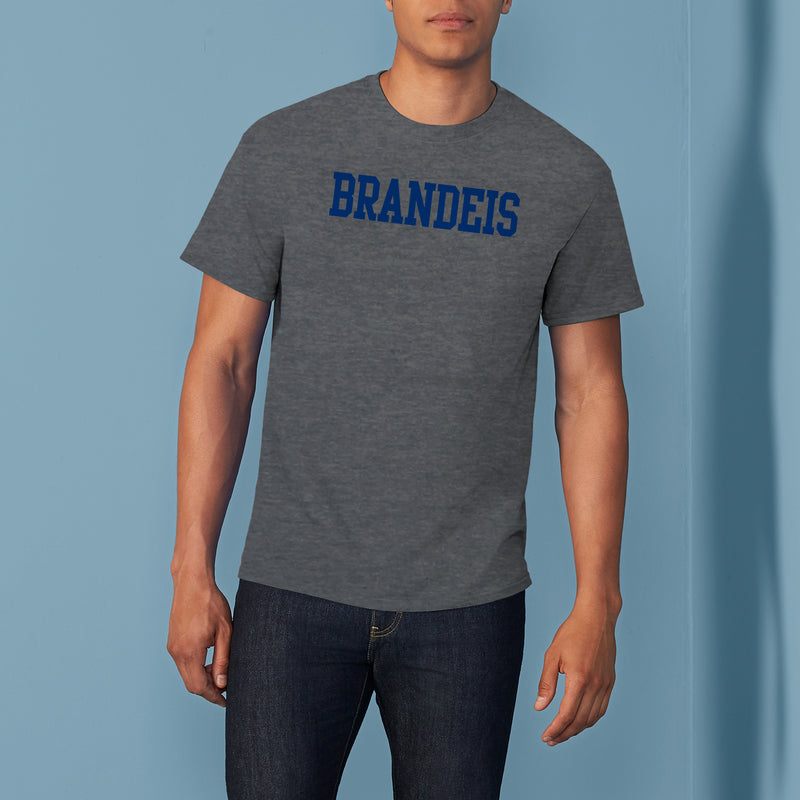 Brandeis Judges Basic Block T Shirt - Graphite Heather