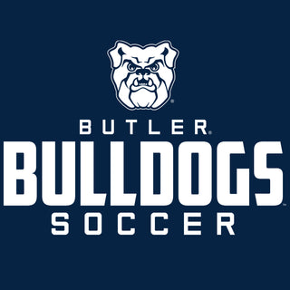 Butler University Bulldogs Mascot Wordmark Soccer Short Sleeve T Shirt - Navy