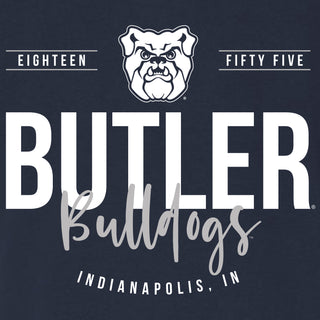 Butler University Bulldogs Harbor Script Canvas Short Sleeve Triblend T-Shirt - Solid Navy