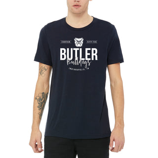 Butler University Bulldogs Harbor Script Canvas Short Sleeve Triblend T-Shirt - Solid Navy