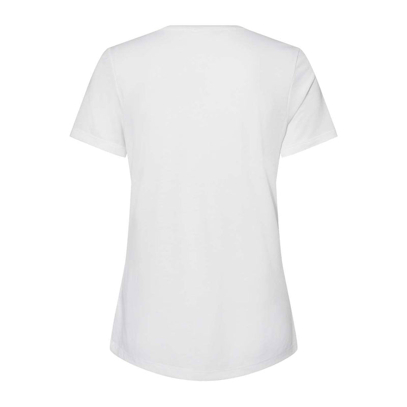 Illinois Classic Mom Women's Relaxed Triblend V-Neck T-Shirt - Solid White