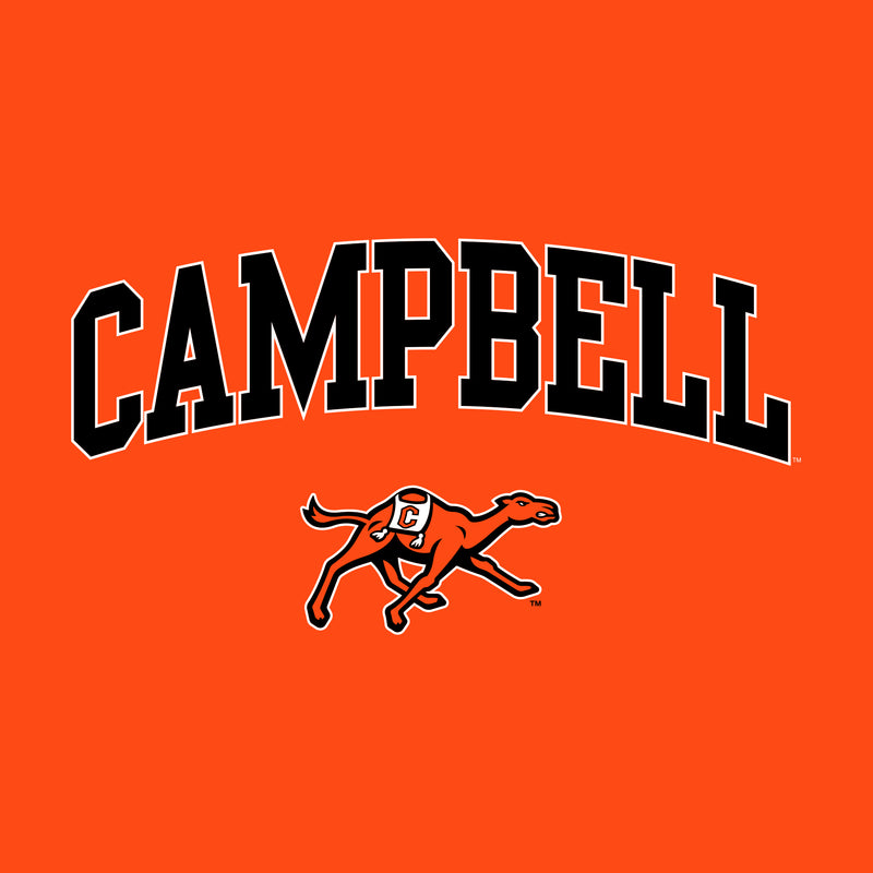 Campbell University Fighting Camels Arch Logo Basic Cotton Short Sleeve T-Shirt - Orange