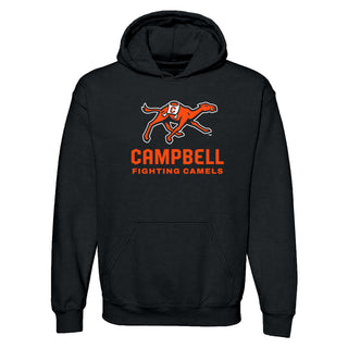 Campbell University Fighting Camels Primary Logo Heavy Cotton Blend Hoodie - Black