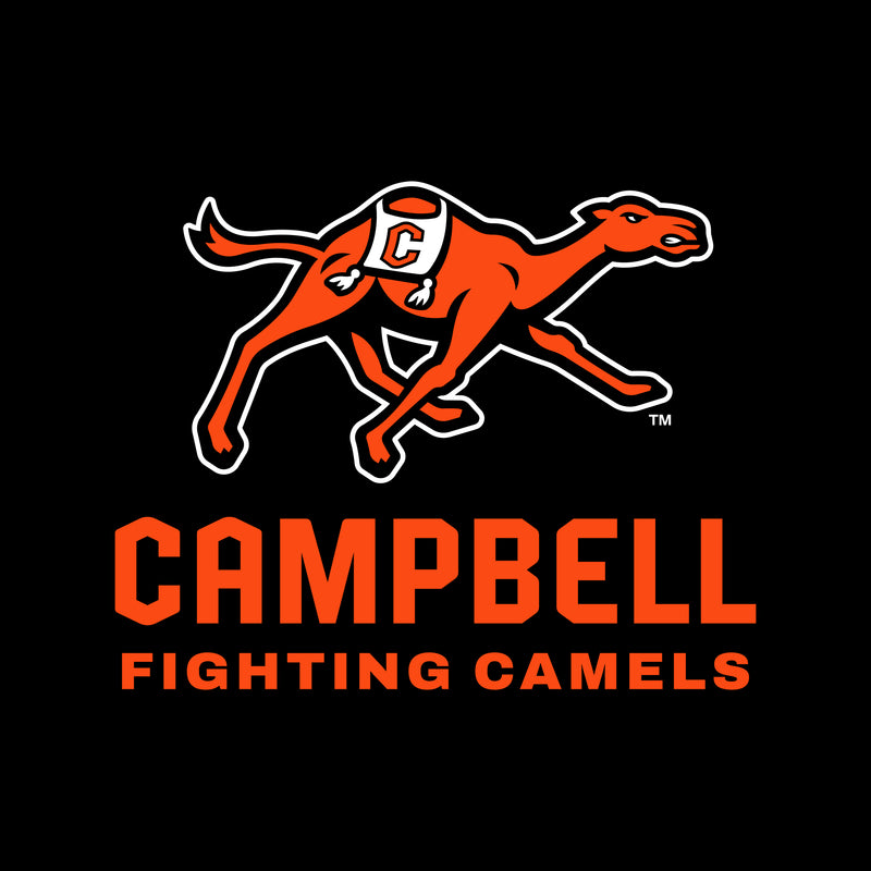 Campbell University Fighting Camels Primary Logo Basic Cotton Women's Short Sleeve T-Shirt - Black