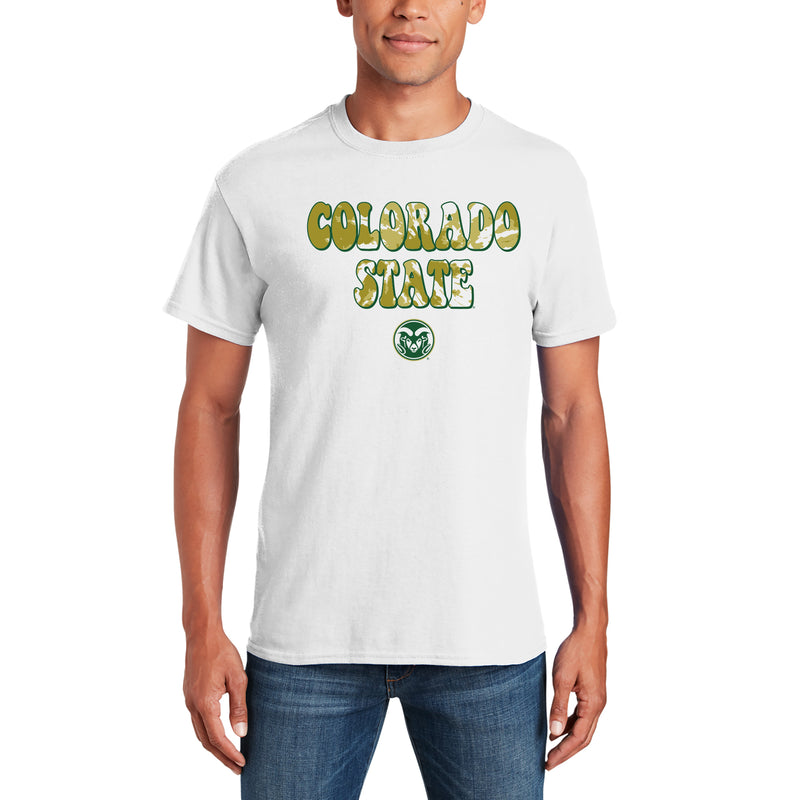 Colorado State Tie Dye Type T-Shirt - White