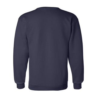 Michigan Wolverines Applique Powerblend Crewneck - Navy