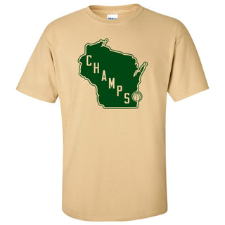 Wisconsin Champs - Milwaukee T-Shirt - Vegas Gold