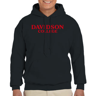 Davidson Wildcats Basic Block Hoodie - Black