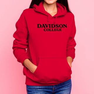 Davidson Wildcats Basic Block Hoodie - Red