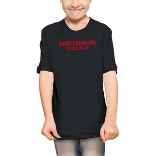 Davidson Wildcats Basic Block Youth T Shirt - Black