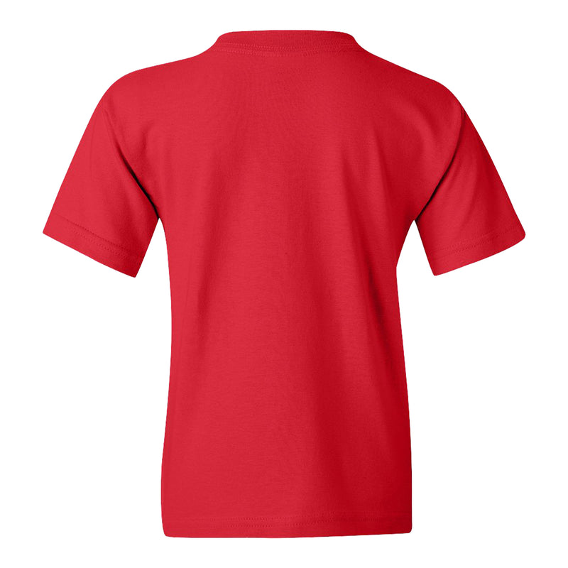 Davidson Wildcats Basic Block Youth T Shirt - Red