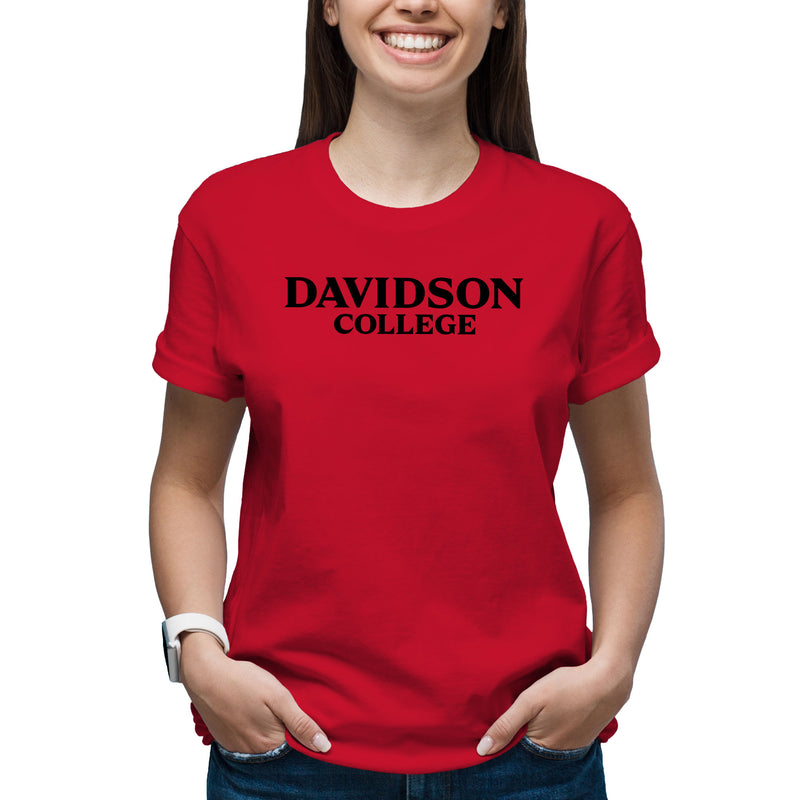 Davidson Wildcats Basic Block T Shirt - Red