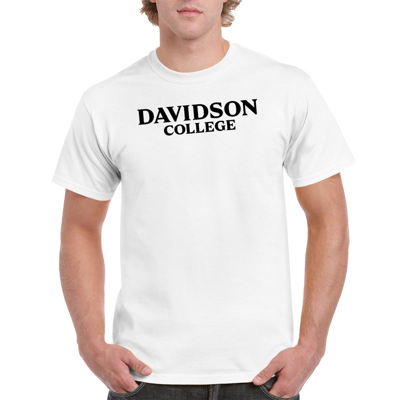 Davidson Wildcats Basic Block T Shirt - White