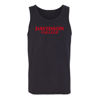 Davidson Wildcats Basic Block Tank Top - Black