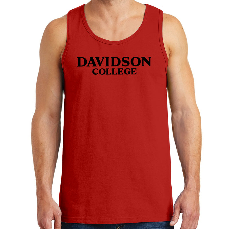 Davidson Wildcats Basic Block Tank Top - Red