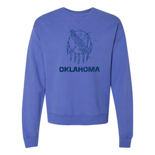 Oklahoma State Flag CW Crewneck - Deep Forte Blue