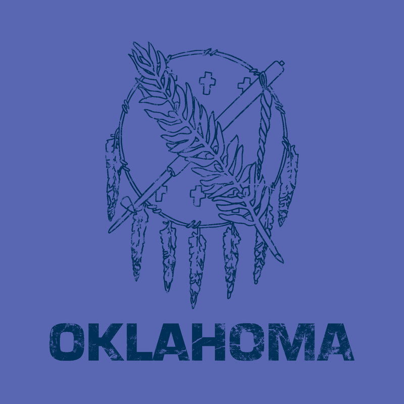 Oklahoma State Flag CW Crewneck - Deep Forte Blue