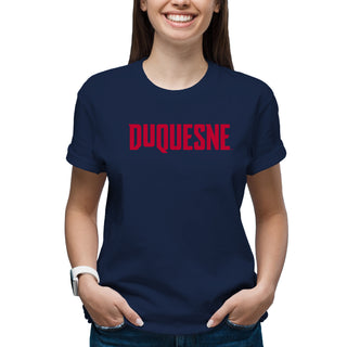 Duquesne Arch Logo T-Shirt - Navy