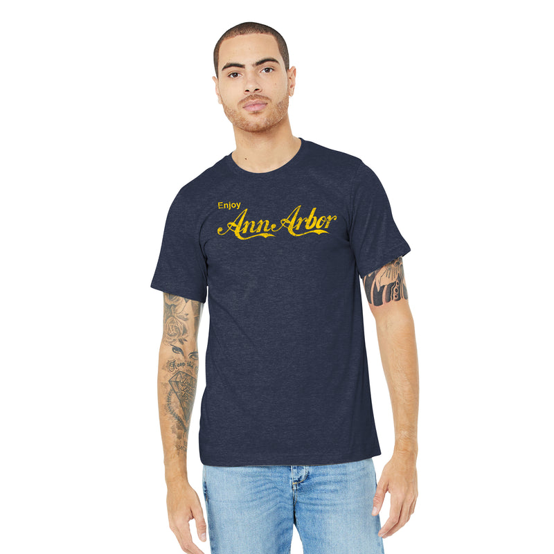 Enjoy Ann Arbor T-Shirt - Heather Midnight Navy