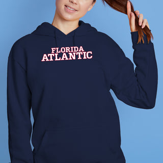 Florida Atlantic University Owls Basic Block Heavy Blend Hoodie - Navy