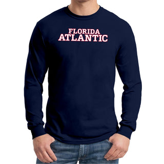 Florida Atlantic University Owls Basic Block Long Sleeve T-Shirt - Navy