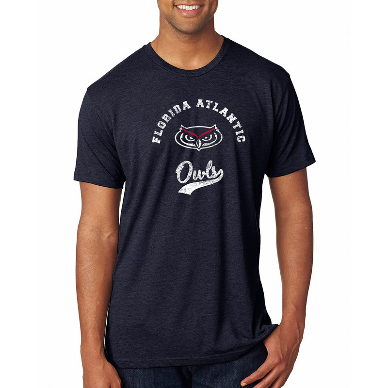 Florida Atlantic Retro Script NLA Triblend - Vintage Navy