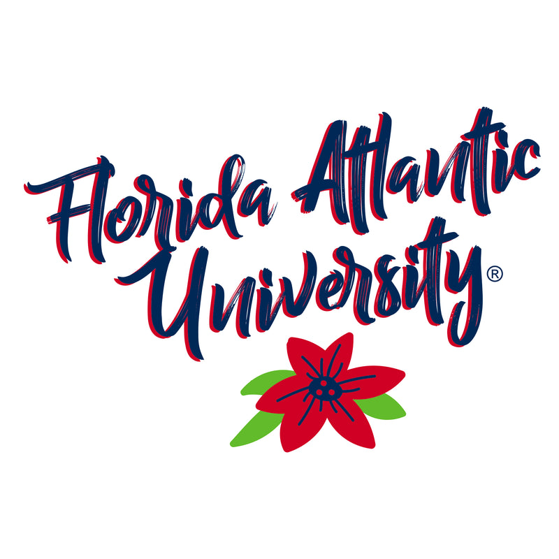 Florida Atlantic University Owls Floral State Comfort Colors Short Sleeve T Shirt - White