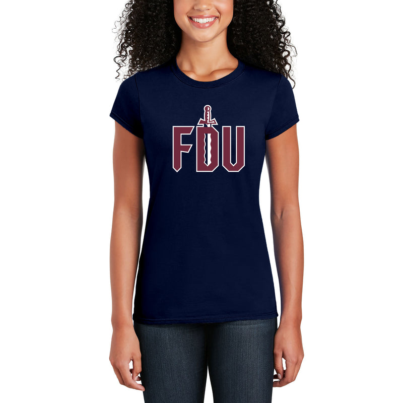 FDU Knights Primary Logo Women's T-Shirt - Navy