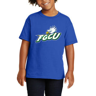 FGCU Florida Gulf Coast University Eagles Primary Logo Youth Short Sleeve T-Shirt - Royal