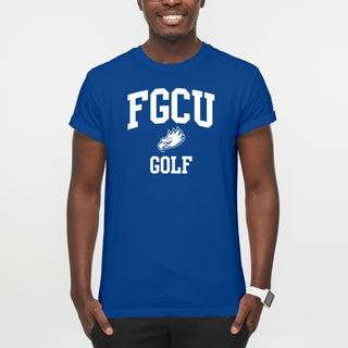 Florida Gulf Coast University Eagles Arch Logo Golf Short Sleeve T Shirt - Royal