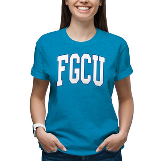 Florida Gulf Coast Eagles Mega Arch T-Shirt - Heather Sapphire