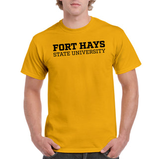 Fort Hays State Basic Block T-Shirt - Gold