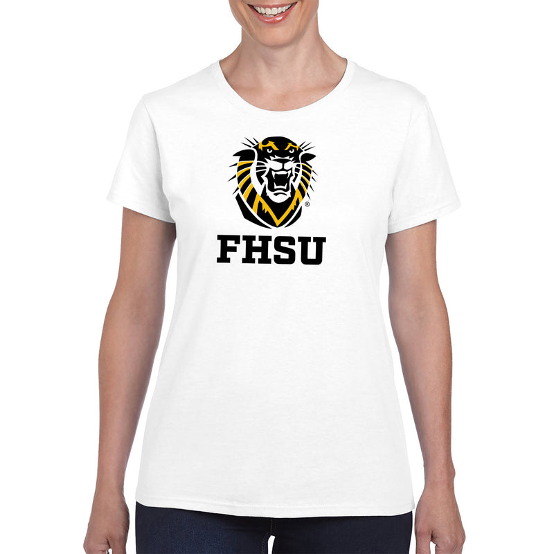 Fort Hays State Primary Logo Women's T-Shirt - White